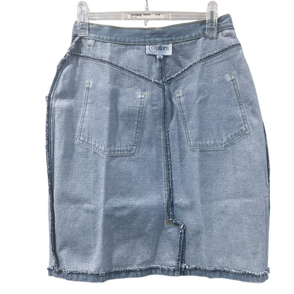 Cedars Embellished Denim Skirt; Y2K-era embellished denim skirt; Size 10 - Picture 6 of 10